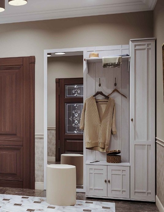 Вешалка с тумбой Sherlock 74 (Глазов) Ясень Анкор светлый