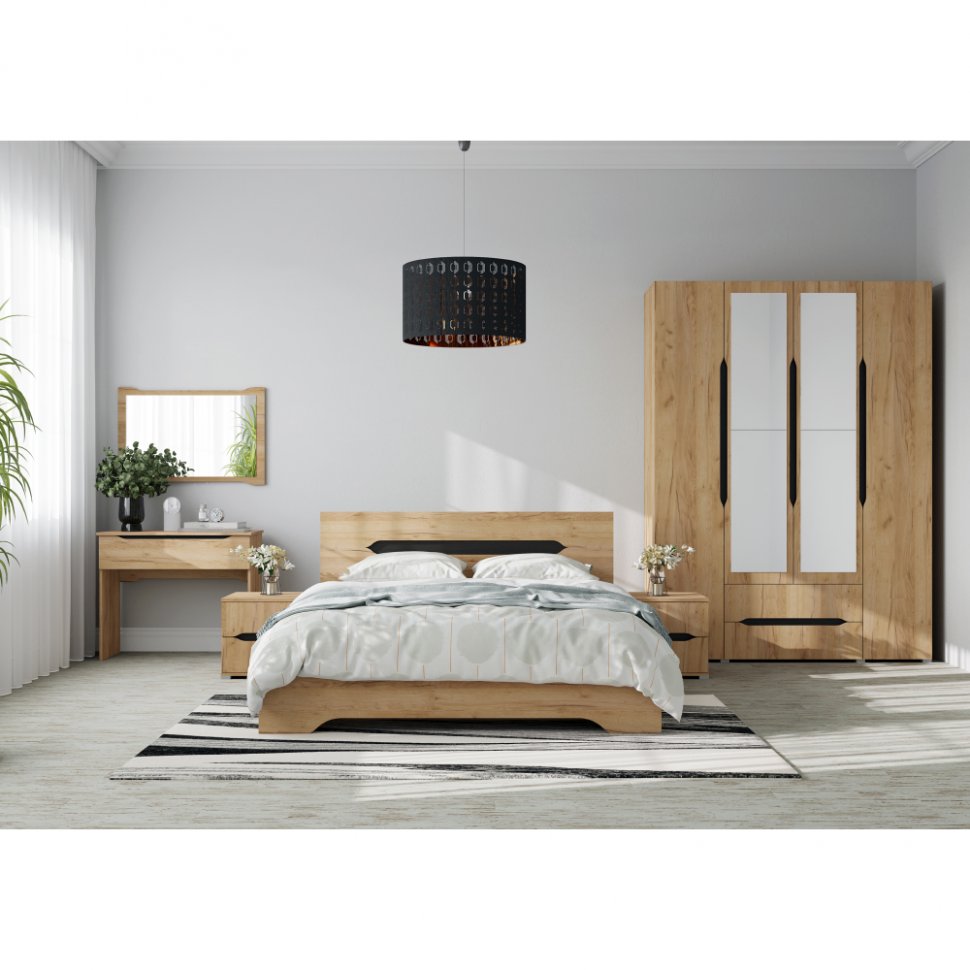 Спальня Вега (Дуб золотой) Комплект 2