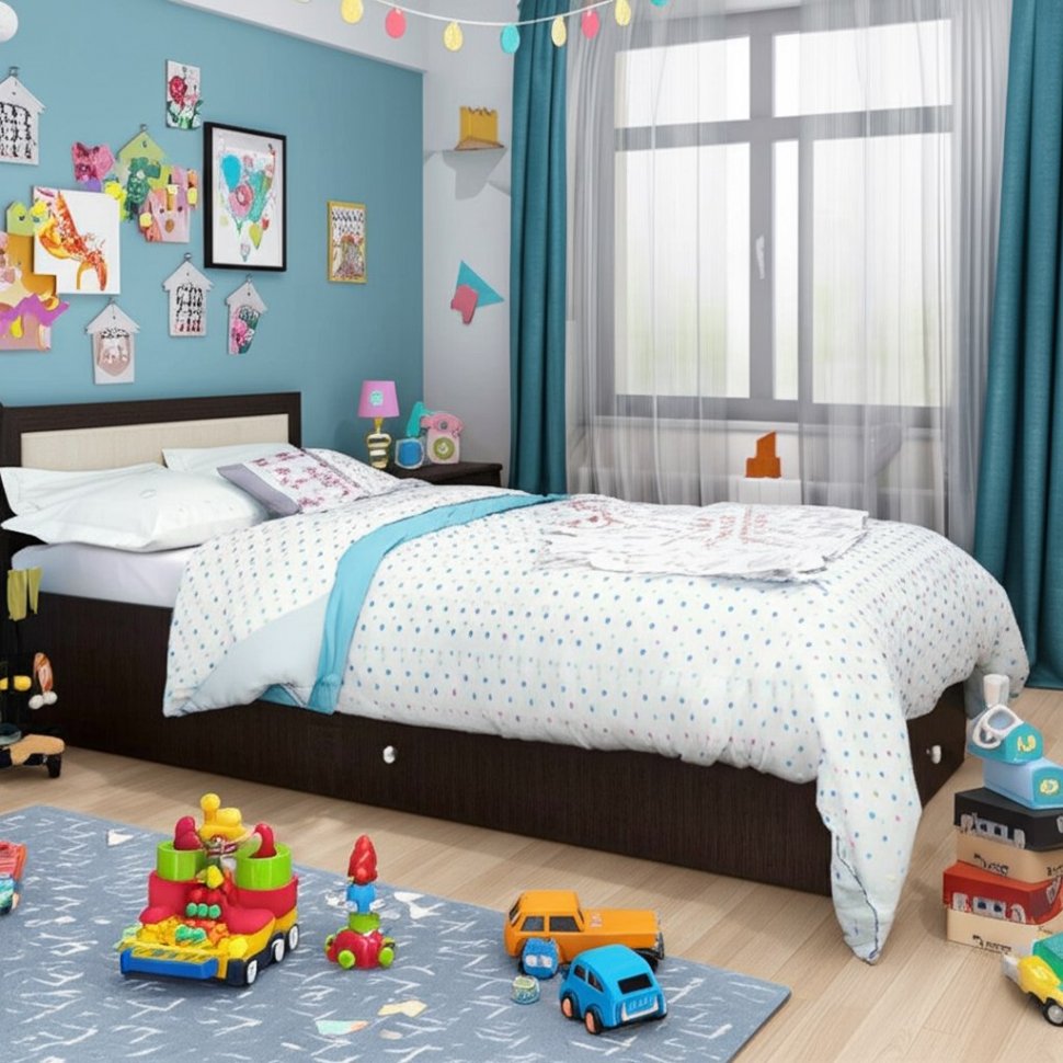 Кровать 90х200 Фиеста БТС (Венге) без основания