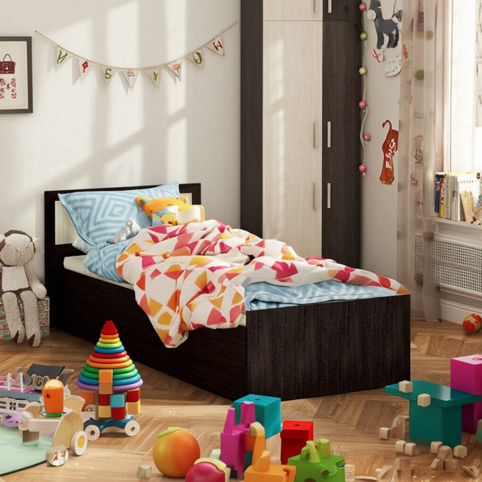 Кровать 90х200 Фиеста БТС (Венге) без основания