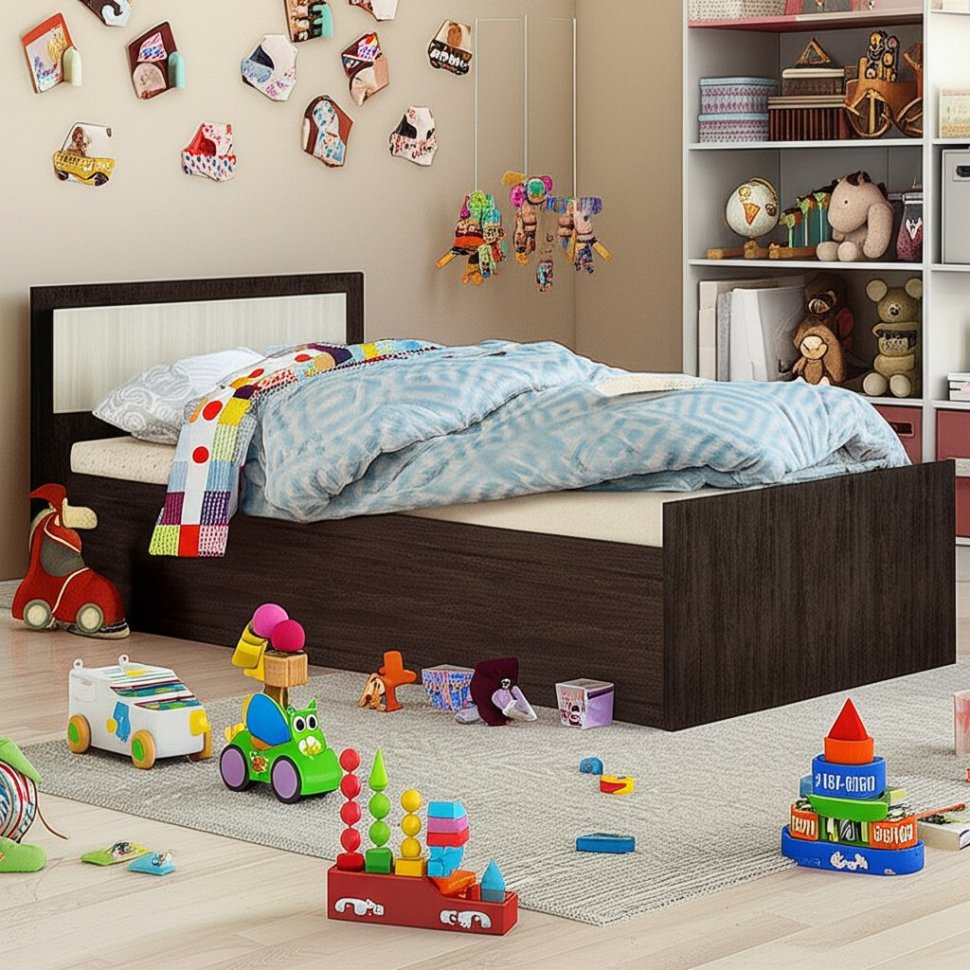 Кровать 90х200 Фиеста БТС (Венге) без основания