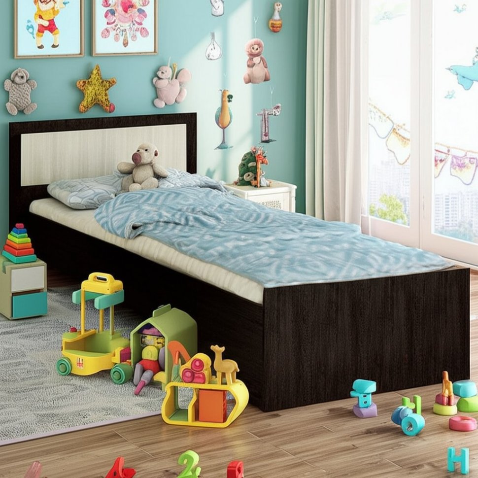 Кровать 90х200 Фиеста БТС (Венге) без основания