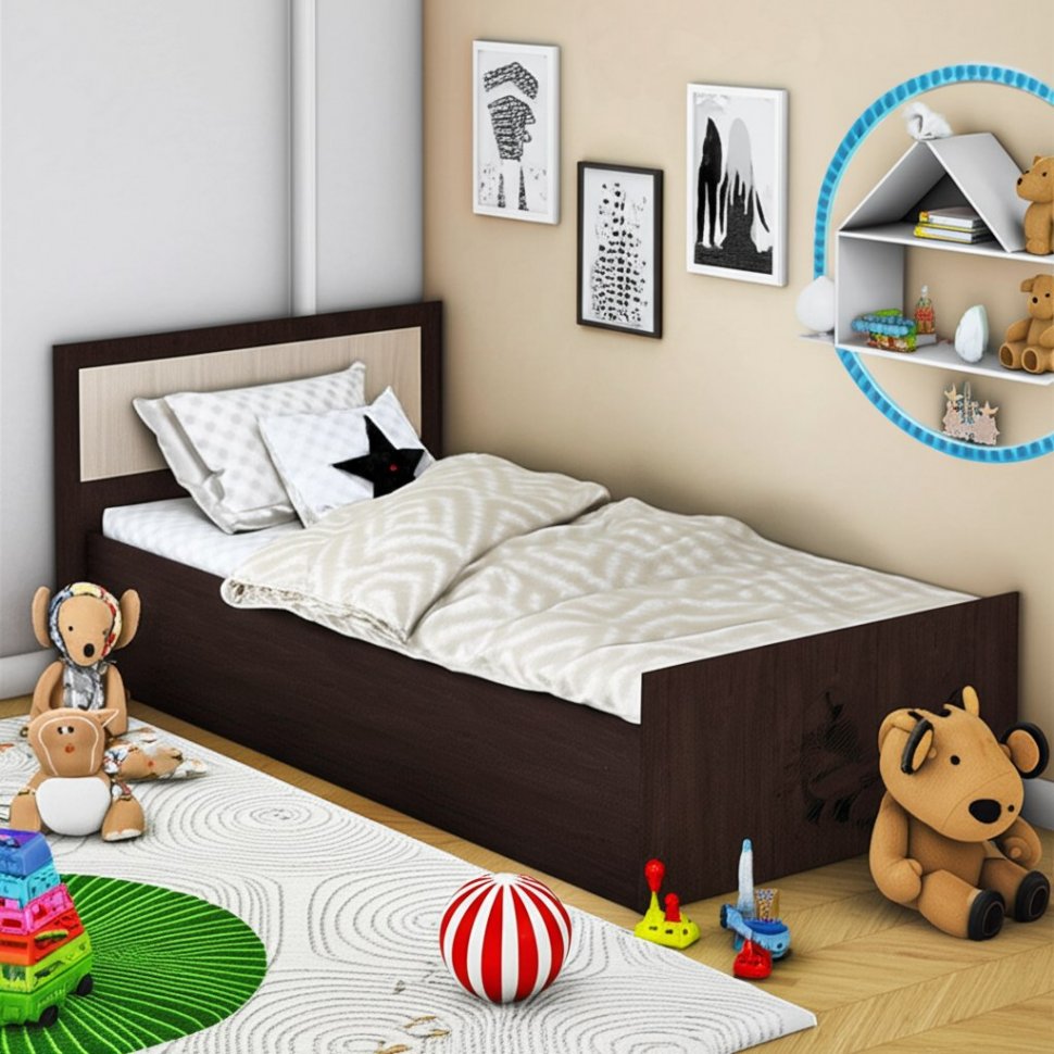 Кровать 90х200 Фиеста БТС (Венге) без основания