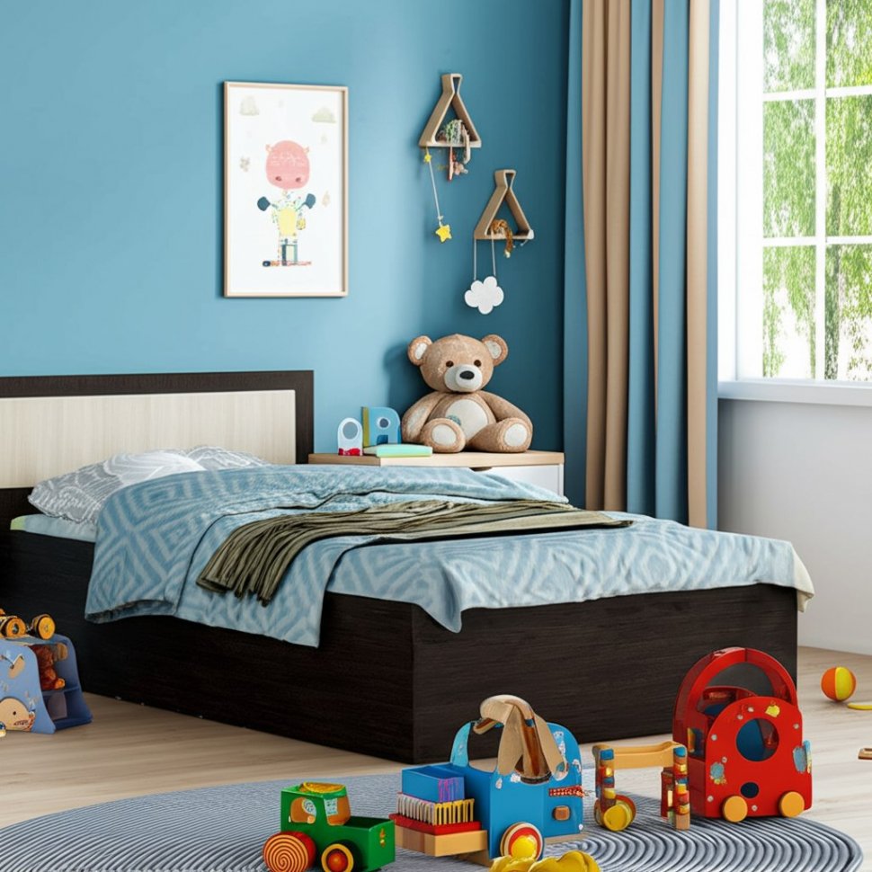 Кровать 90х200 Фиеста БТС (Венге) без основания