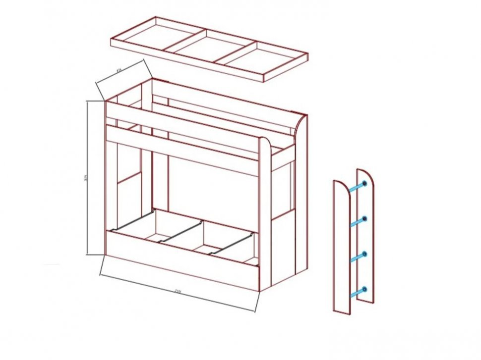 Карамель 75 кровать-диван Бодега Светлый / Ткань RikkoYellow