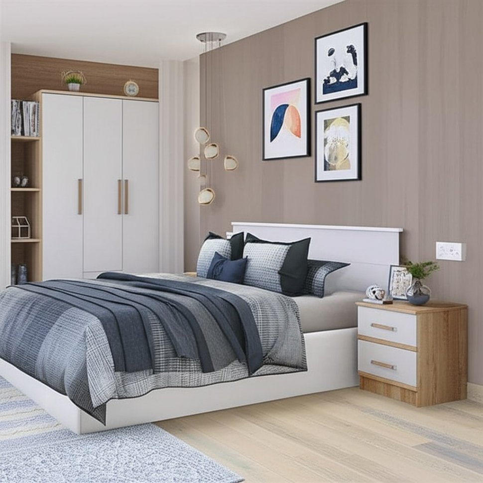 Тумбы Сакура (БТС) 2 шт. Белый/Дуб Сонома