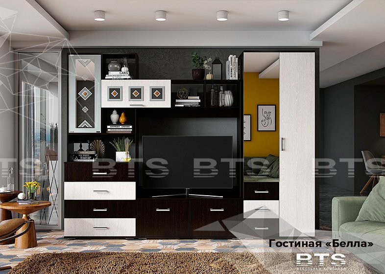 Шкаф 2-х дверный Белла БТС 