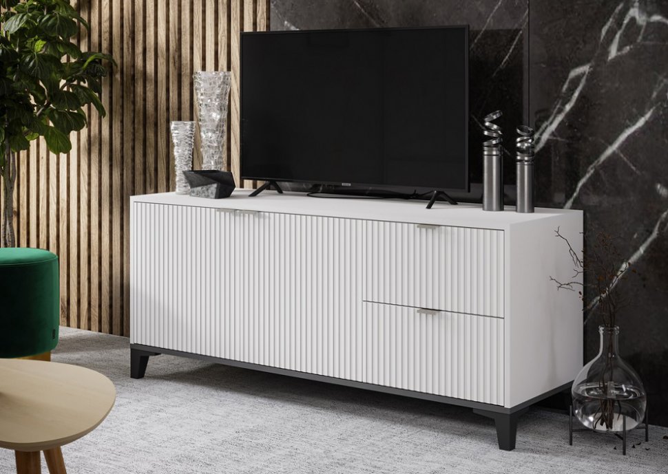 Тумба под ТВ Конкорд (Интерьер Центр) ТБ-001 Белый / Софт пломбир