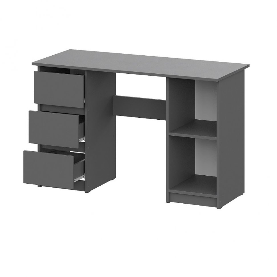Стол письменный Денвер с ящиками 120 (Графит серый)