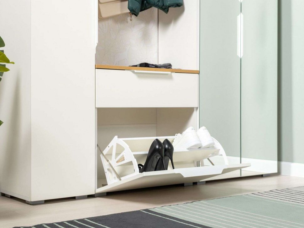 Прихожая Октава 1 Белый шагрень/Дуб Вотан