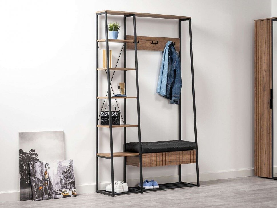 Прихожая Гранд (Моби) 15.124 Дуб крафт табачный/черный