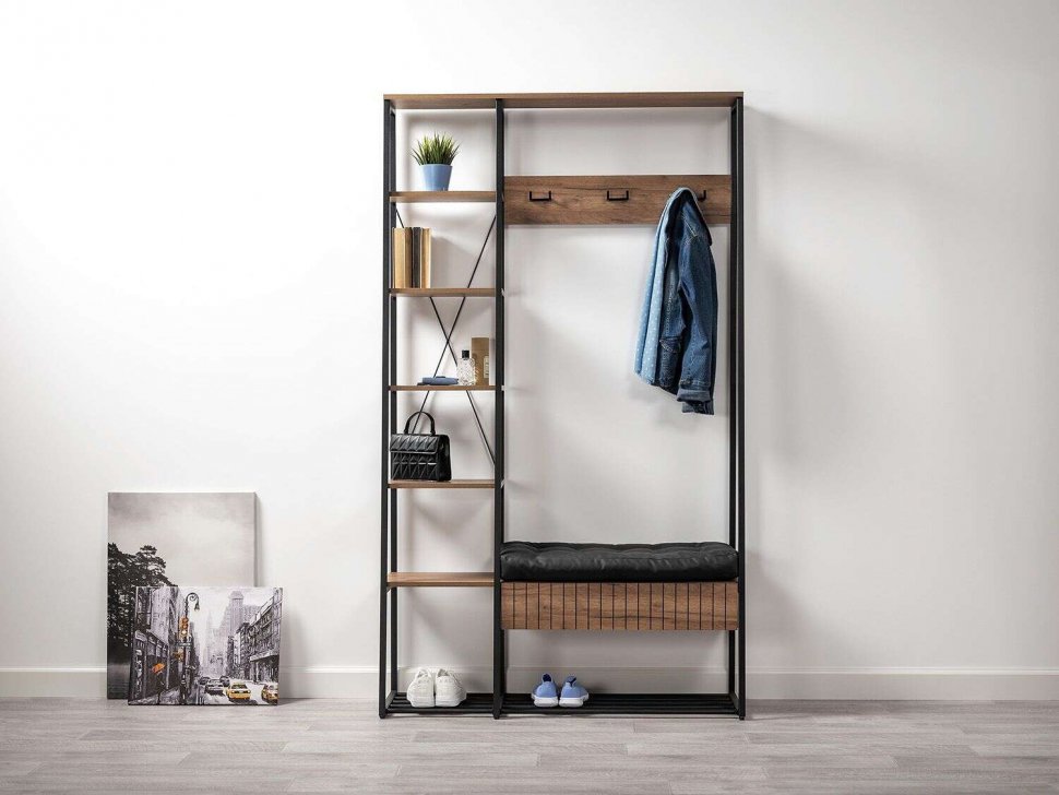 Прихожая Гранд (Моби) 15.124 Дуб крафт табачный/черный