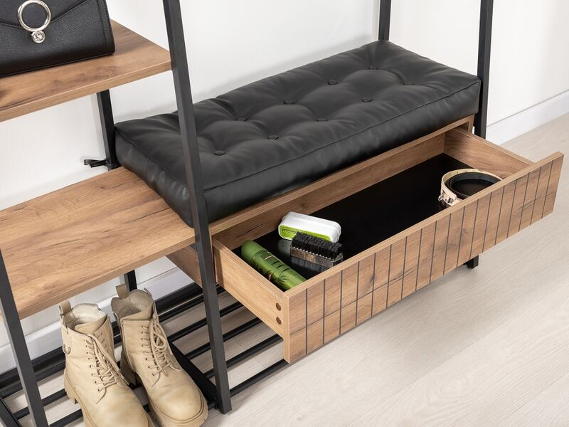 Прихожая Гранд (Моби) 15.124 Дуб крафт табачный/черный