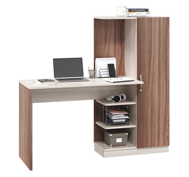 Стол компьютерный Софт (MLK) Ясень темный/Ясень светлый