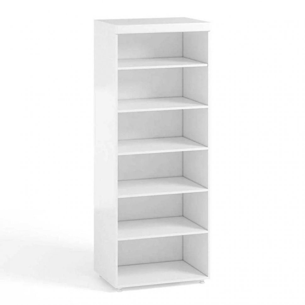 Шкаф-стеллаж (гл.410) Монако МН-52 белое дерево