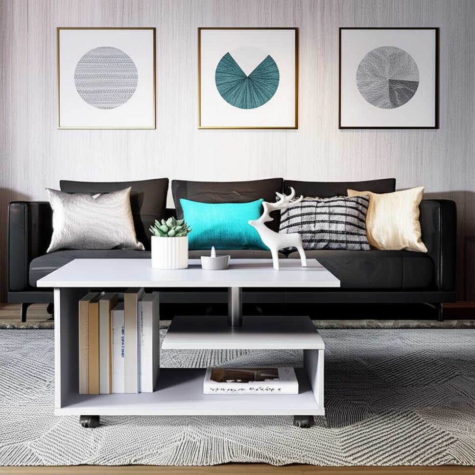 Журнальный стол Консул-5 Белый