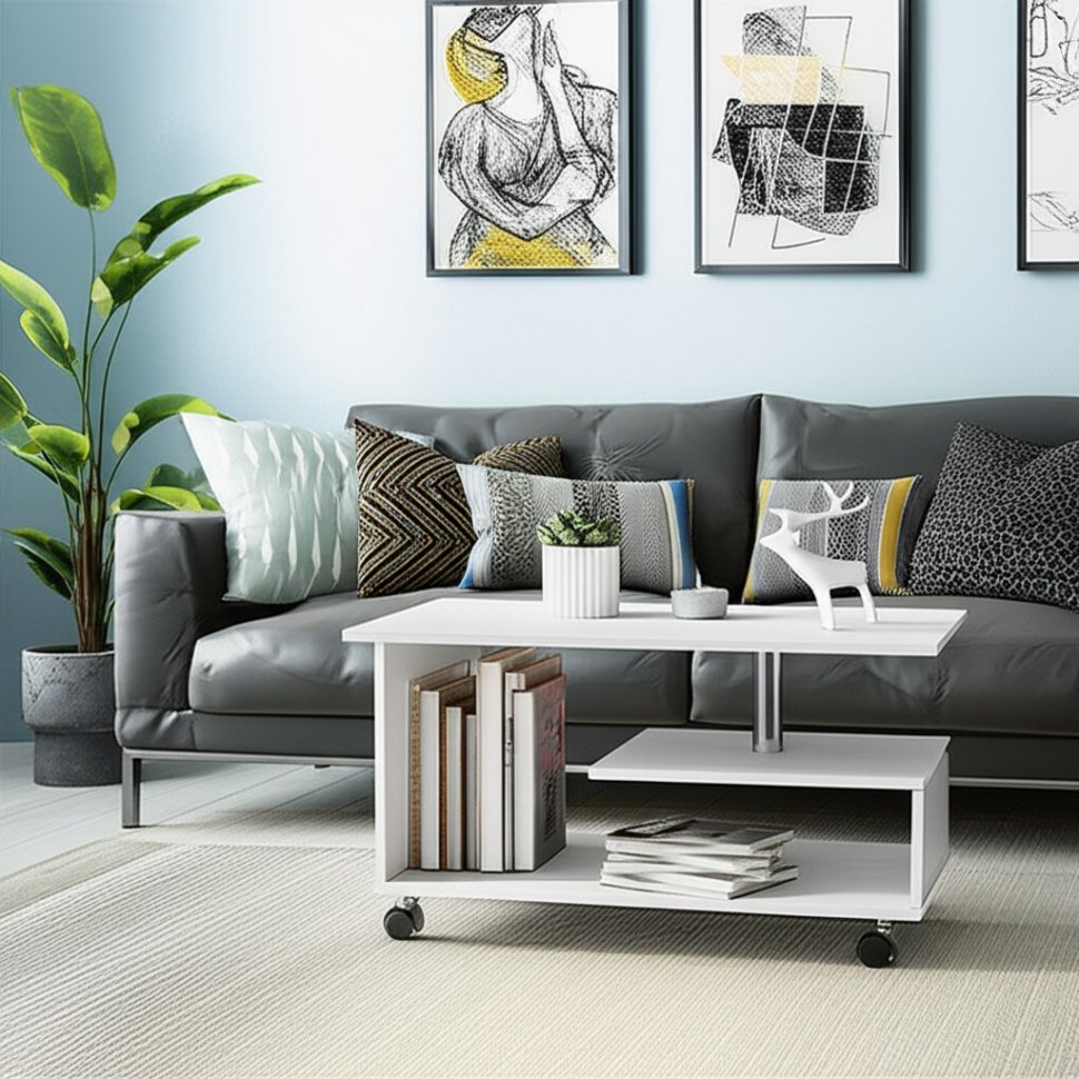 Журнальный стол Консул-5 Белый