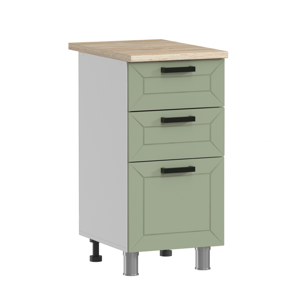 Кухня Аленушка 2 м Лилия Фиcташка/Фисташка,скоба черный,сонома