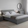 Кровать 160x200 с настилом из ДСП Плейона, Графит серый