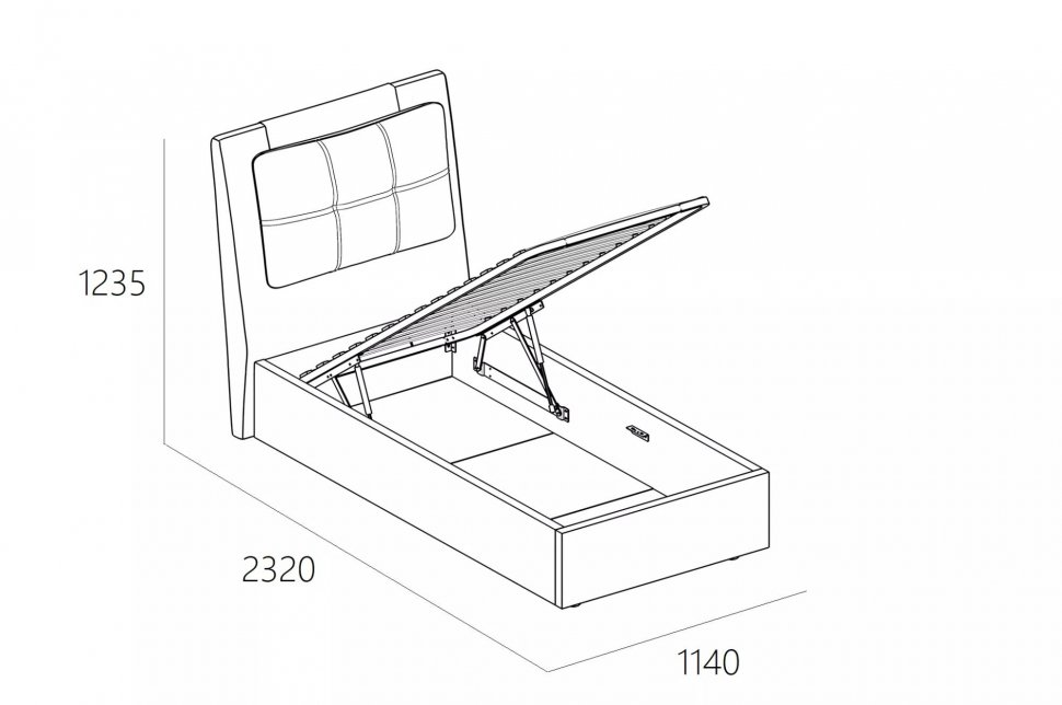Кровать Ester 900 модель 311 Анри 35