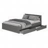 Кровать с настилом ЛДСП и ящиками Симпл КР-07 120х200, Графит