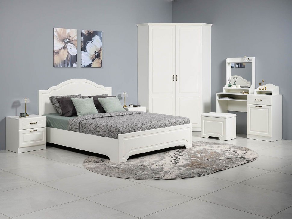 Спальня Ливерпуль 1 Белый/Ясень ваниль