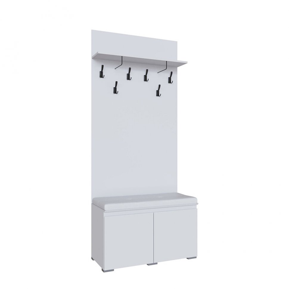 Вешалка с тумбой Плейона (ТЭКС) Белый