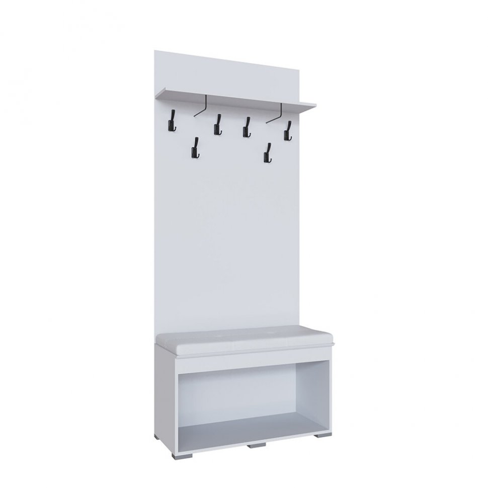 Вешалка с тумбой Плейона (ТЭКС) Белый
