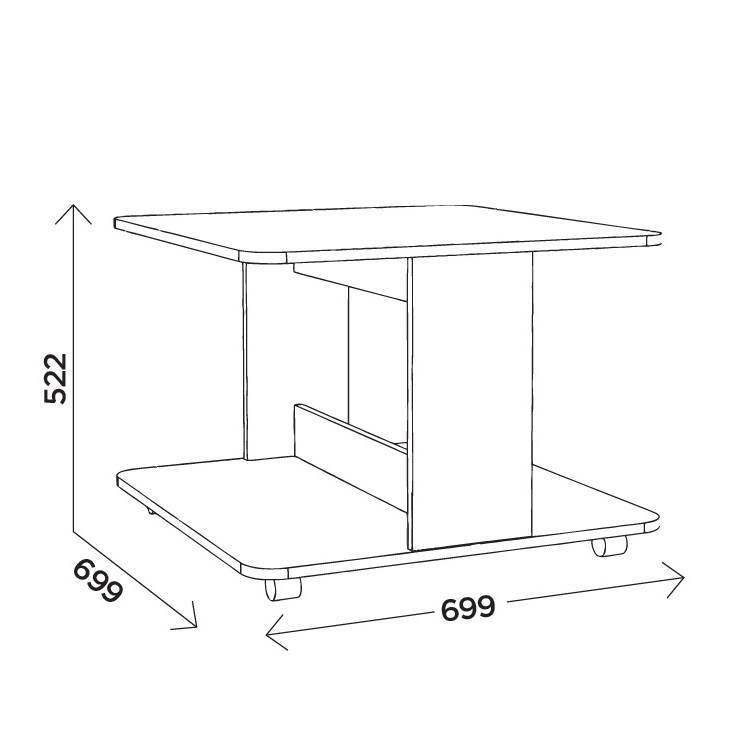 Столик журнальный Януш 6, дуб баррик