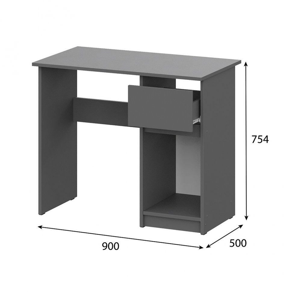 Стол письменный Денвер 90 (Графит серый)