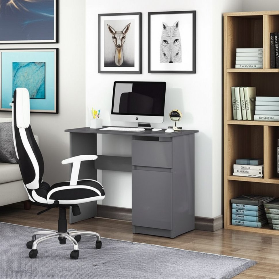 Стол письменный Денвер 90 (Графит серый)