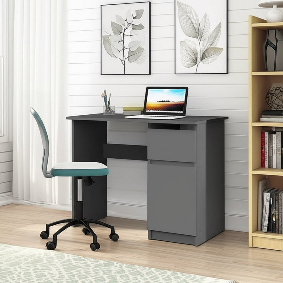 Стол письменный Денвер 90 (Графит серый)