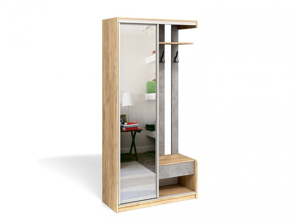 Прихожая Лайт Дуб Крафт золотой / Ателье светлое