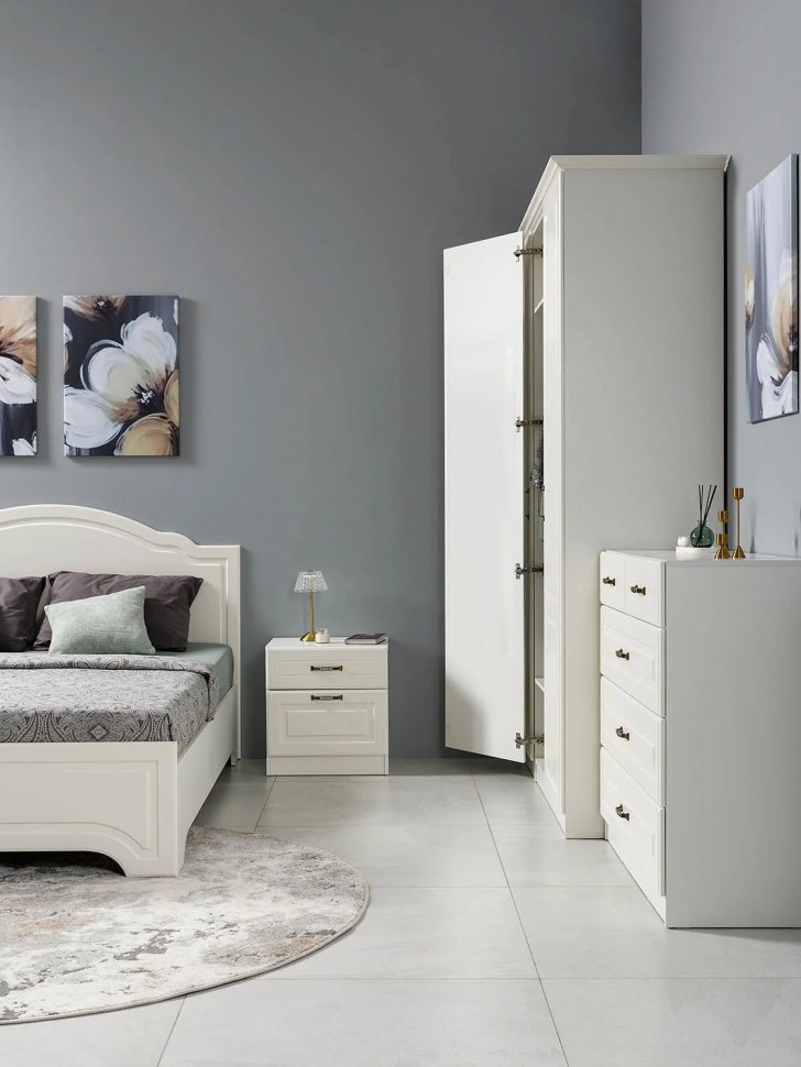 Спальня Ливерпуль 2 Белый/Ясень ваниль