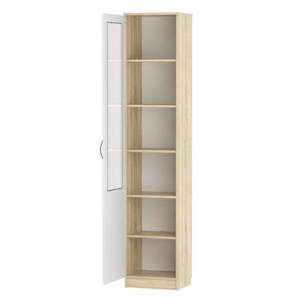 НМ 040.43 РС Витрина ЛВ Оливия Дуб Сонома/белое дерево