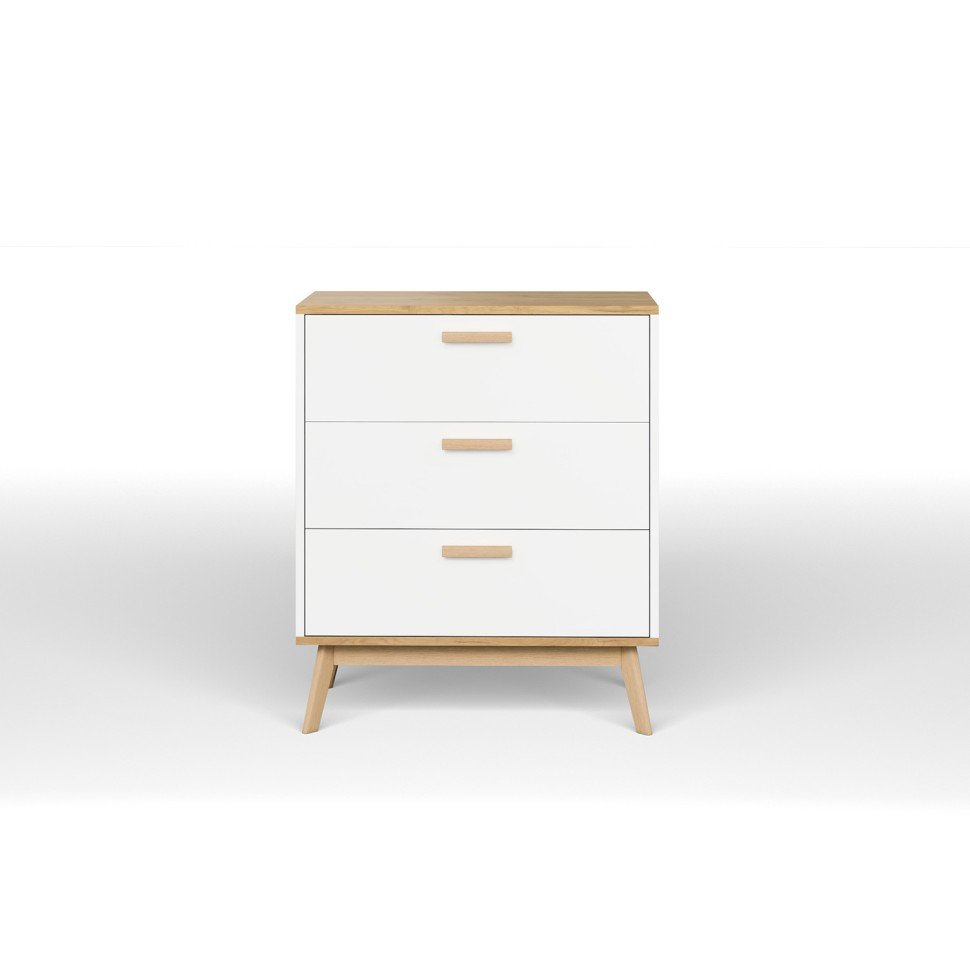 Алатея комод Дуб золотой/Белый