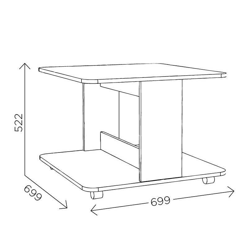 Столик журнальный Януш 6, таксония темная