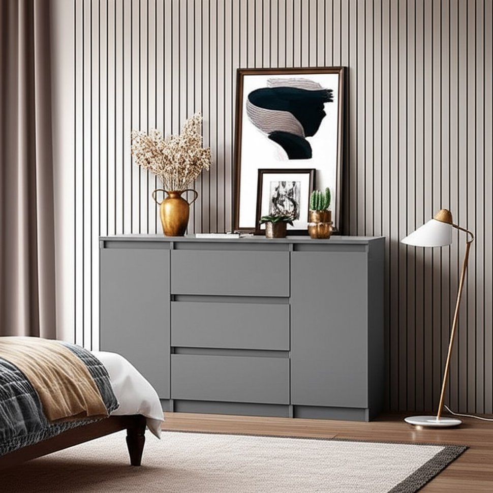 Комод-тумба Денвер (Графит серый)