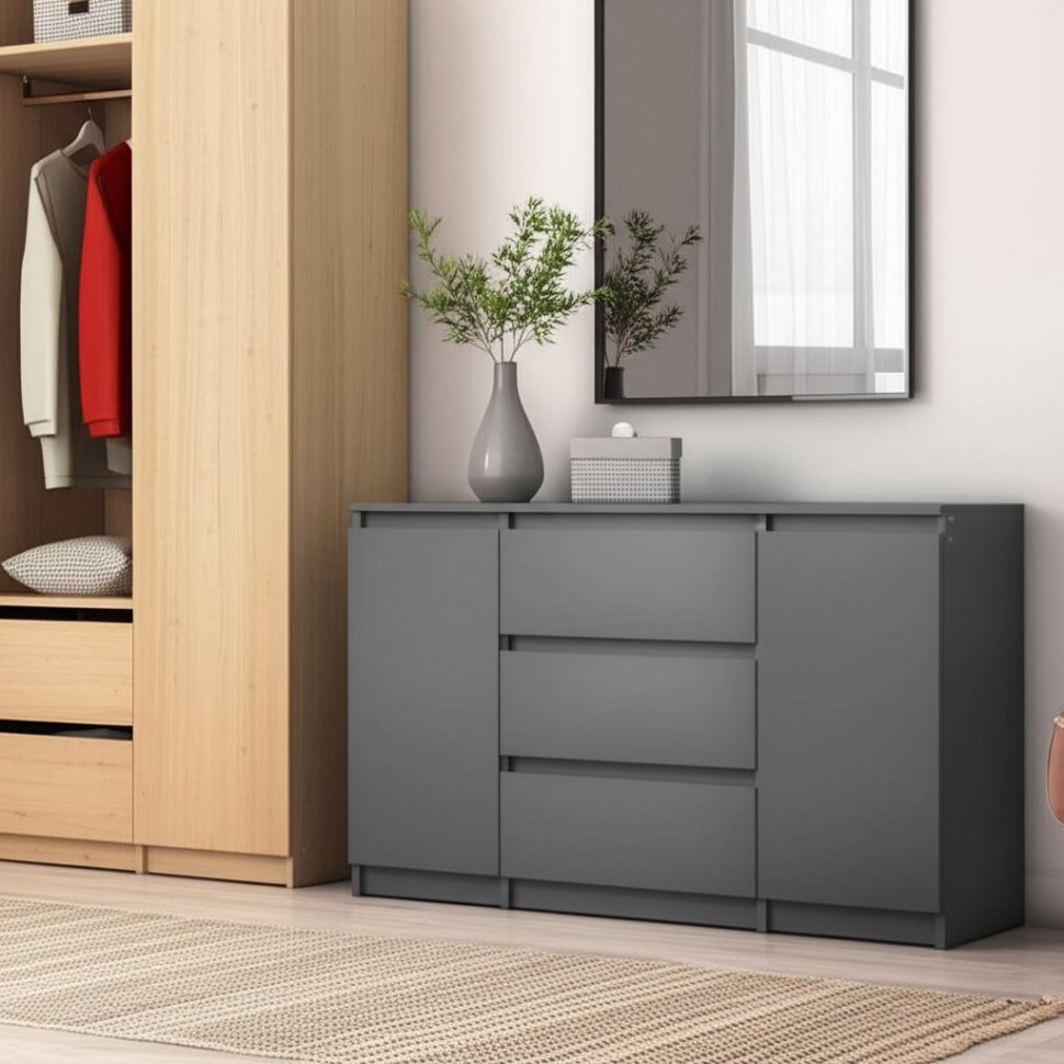 Комод-тумба Денвер (Графит серый)