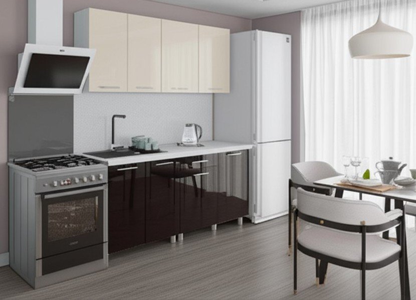 Кухня Танго 1,8 м, Ваниль, Горький шоколад