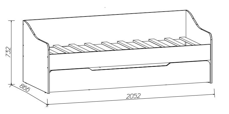 Кровать-софа 80х200 с ящиком Лило (MLK)