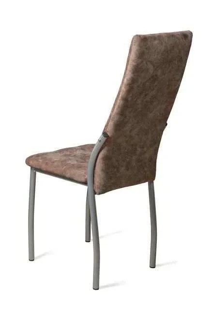 Стул Волна / Серебро/Велюр Коньяк