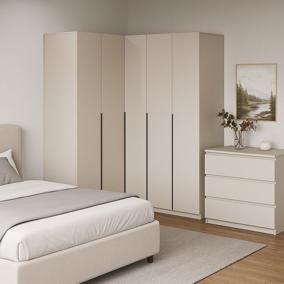 Шкаф с наполнением (14 полок + 2 штанги) ШК 5, Меланж