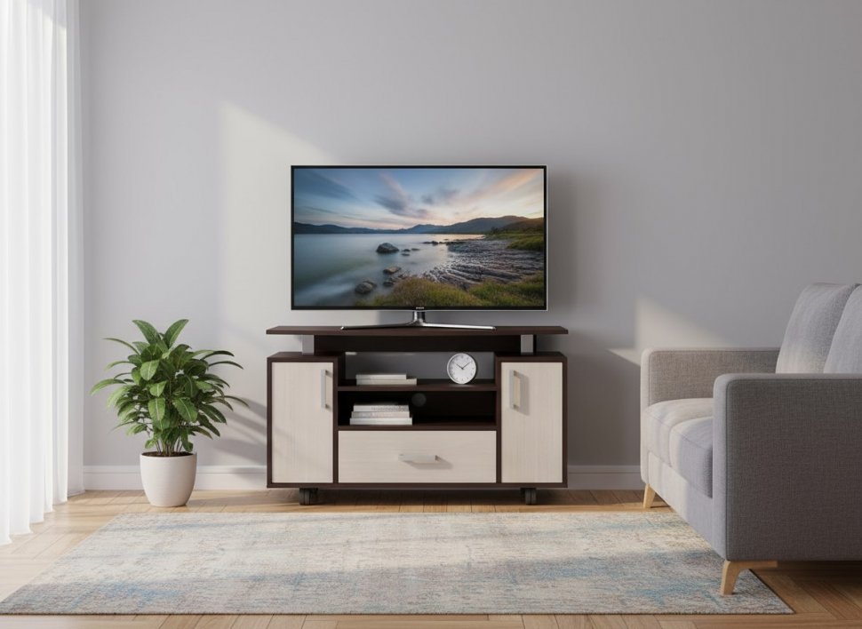 Анастасия-4 тумба для ТВА Бодега Темный / Светлый