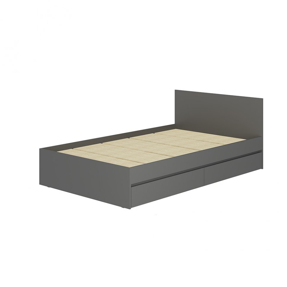 Кровать 1,2 м Симпл КР-07, графит