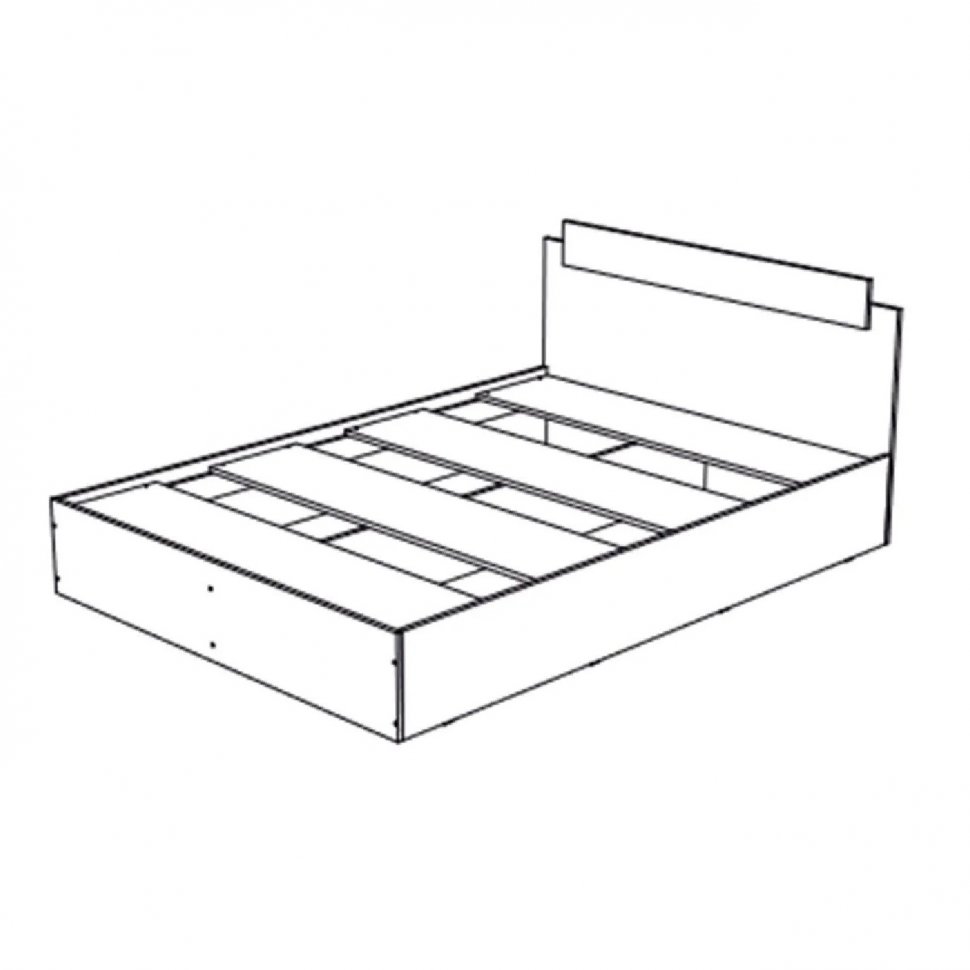 Кровать 120х200 ЭКО (Эра) Белый
