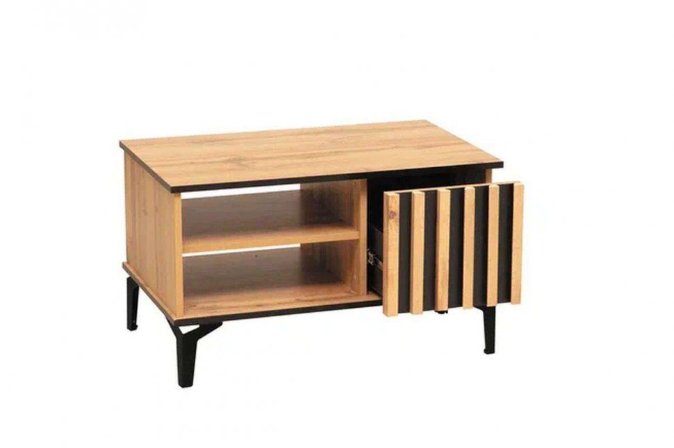 Стол журнальный Либерти 51.08 (опора h150) Дуб вотан/Черный