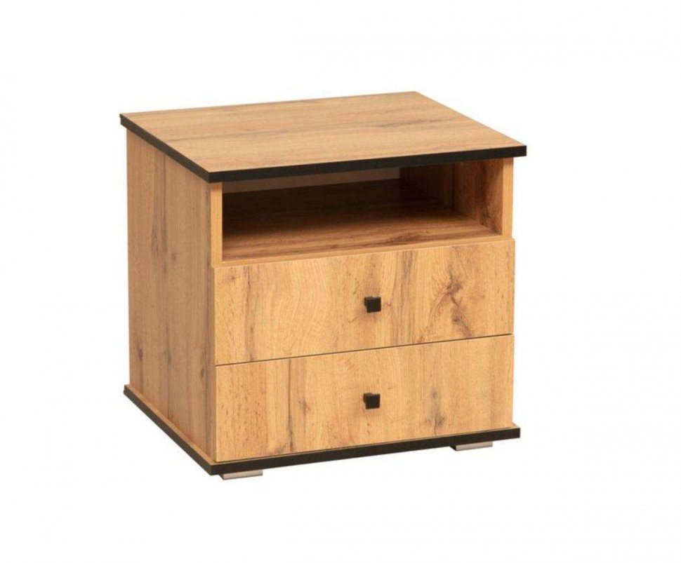 Тумба прикроватная Либерти 51.17 (опора h20) Дуб Вотан/Черный