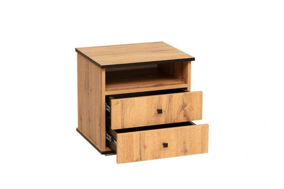 Тумба прикроватная Либерти 51.17 (опора h20) Дуб Вотан/Черный