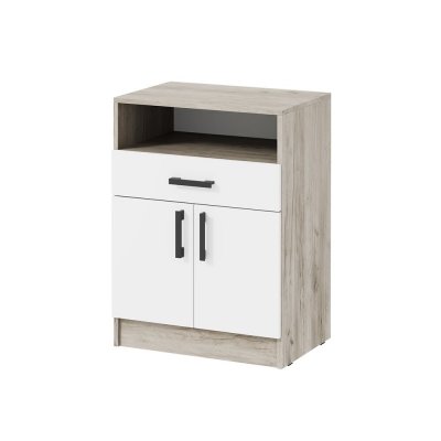 Тумба для обуви Вега ТБ-1, Дуб крафт серый, Белый